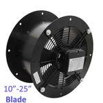 Industrial Cased Axial Fan Commercial Kitchen Canopy Duct Extractor Air Blower
