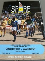 Chesterfield FC v Aldershot FC Programme 1990/91