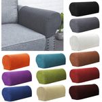 2PCS Sofa Armrest Covers Fleece Stretchy Chair Couch Protector Arm Protector Set