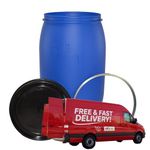 Storage Barrel Drum 220 Litre Storage Shipping Containers Blue Waterproof  & Lid
