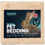 Small Pet Bedding - Hamster, Guinea Pig, Rabbit Wood Shavings - Dust Free, 2.5kg