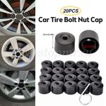 20X WHEEL BOLT NUT CAPS COVERS FOR VOLKSWAGEN VW GOLF BORA PASSAT JETTA 17MM