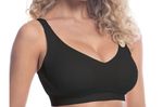 2 x Boxed New Belvia Seamless Comfort Bra  Size L  Black  Full Support Wireless