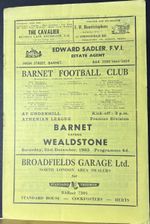 Barnet v Wealdstone, Athenian League, 1963/64.