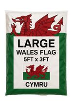 Giant 5ft x 3ft Wales Rugby 6 Nations Welsh Dragon Cymru Flag Speedy Delivery