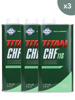 FUCHS Titan CHF 11S Hydraulic Fluid Power Steering Premium Performance 1L  x 3