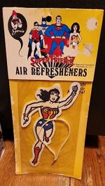  Vtg VHTF RARE 1974 Wonder Woman Super Friends Air Freshner NRFP
