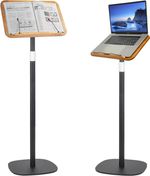 Height Adjustable 50 to170CM Standing Reading Stand, Hands-Free Foldable Laptop