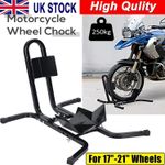 MOTORCYCLE WHEEL CHOCK STAND BIKE FRONT WHEEL PADDOCK MOTORBIKE PARKING