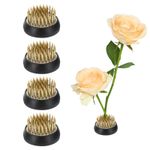 4pcs Flower Frog, Round Brass Frogs for Arrangements (Gold, 1.4")