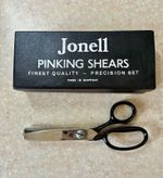 Jonelle  Vintage Chrome Pinking Shears In Original Box 6"