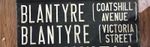 1950s Central Scottish MT Bus Blind 2 Dests Blantyre Victoria St & Coatshill Ave