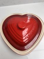 Le Creuset Heart-Shaped Casserole Dish 2.4L Red Cream