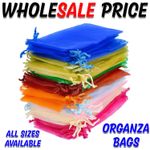50-500Pcs Organza Gift Bags Wedding Party Favour Xmas Jewellery Candy Pouches