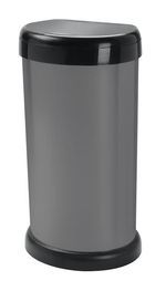 ITALIAN DESIGN - 42L GREY KITCHEN BIN, TOUCH TOP LID, PLASTIC, RUBBISH, WASTE