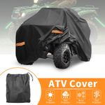 Waterproof ATV Cover 4 Wheelers Quad Cover for Kawasaki Brute Force 750 Black