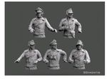 WW2 German Tank Crew X5  - diorama  - UNPAINTED 1/35, 1/72 or 1/32 scale