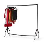 Heavy Duty Clothes Rail 3ft 4ft 5ft 6ft Quality Clothing Metal Rack Stand Wheels