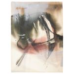 Willy Tirr (German 1915-1991): Abstract Boat on Water, watercolour signed