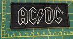 AC/DC White On Black Woven Sew Or Iron On Patch Officially Licensed