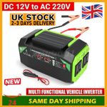 3000W Peak Power Inverter DC 12V to AC 220V 2 USB  Socket  LCD Car Converter  UK
