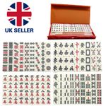 Vintage Chinese Mahjong Set Traditional 146 Tiles Mah-Jong Game Set W/ Case Box
