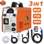 4in1 LED MIG Welder Gasless/Gas 200A 220V Inverter ARC MIG TIG Welding Machine