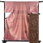 Fukuro Obi Set Silk M Pink Used Traditional Japanese Clothing