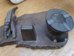 vintage wooden smokers set ceylon with crocodile and elephant foot