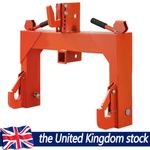 3-Point Quick Hitch Adapter for Category 1 & 2 Attachment Tractor Steel Orange