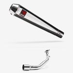 Lextek Stainless Steel AC1 Polished 350mm Exhaust System for Lexmoto Milano 125