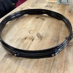 Pearl 14" 8 Lug  Gloss Black Chrome Drum Tom Hoop Rim x 2 VGC 