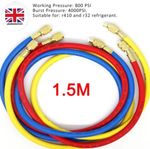 AC Charging Hoses R410A R32 1.5m Refrigerant Pressure Gauge Lines HVAC NEW