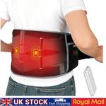 Rechargeable Cordless Back Heat Pad Vibration Massager for Period Pain Relief UK