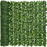 3m x 1m Decorative Artificial Ivy Leaf Green Hedge Roll Privacy Hedging Wall
