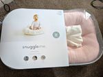 Snuggle Me Infant Lounger Organic Cotton Pink/White Fits Bassinet Cot Crib