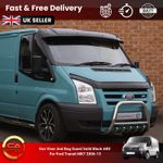 Sun Visor And Bug Guard Solid Black ABS For Ford Transit MK7 2006-2013