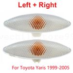 2x Clear Side Indicator Repeaters Light Left + Right For Toyota Yaris 1999-2005