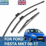 For Ford Fiesta MK7 2008-2017 Windscreen Wiper Blade Set Front 26" 15" Rear 12"