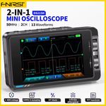 FNIRSI DS215H 2CH Handheld Oscilloscope Signal Generator Rechargeable 50Mhz 3.5"