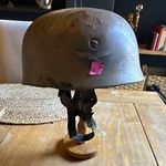 Repro Fallschrimjager  M38 helmet with leather liner and Chinstrap