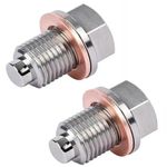 Stainless Steel Magnetic Oil Sump Drain Plug & Washer M14 x1.5mm Bolt Screw