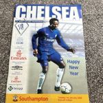 Chelsea v Southampton Premiership Matchday Programme 1 Jan 2002 Season 01/02