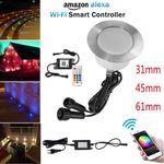 WIFI RGB+Warm white Decking Lights Colour Changing plinth Kitchen Garden Patio 