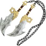 God of War Kratos Blades of Chaos Foam Chained Cosplay Prop Display Replica 45cm