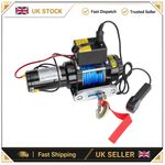 Electric Winch 12v 4500lb/2041kg Fiber Rope & Twin Wireless Remote Workshop