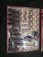 Lord Of The Rings Two Towers Chess Set - Antique Ivory & Chinese Lacquer Finish