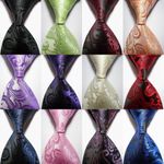 MENS NEW 100% CLASSIC PAISLEY JACQUARD WOVEN SILKY TIE NECKTIE - ALL COLOUR