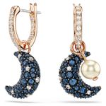 Sublima Drop Earrings Asymmetrical Design, Moon, Rose Gold-Tone Plated5671569