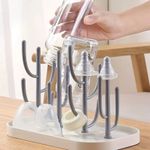 Baby Milk Bottle Drain Rack Tree Shaped Dust Proof Holder